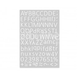 Alphabet autocollant - Monochrome blanc