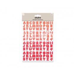 Alphabet autocollant - Duo Corail rouge