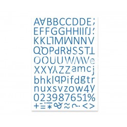 Alphabet autocollant - Monochrome Bleu foncé