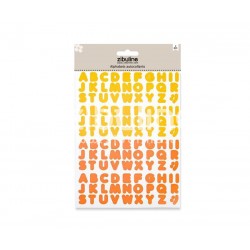 Alphabet autocollant - Duo Jaune orange