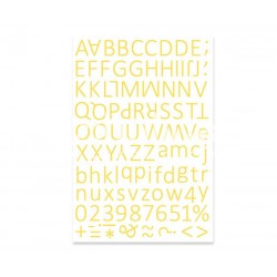 Alphabet autocollant - Monochrome Jaune