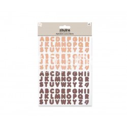 Alphabet autocollant - Duo Marron