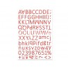 Alphabet autocollant - Monochrome Rouge