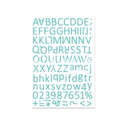 Alphabet autocollant - Monochrome Turquoise