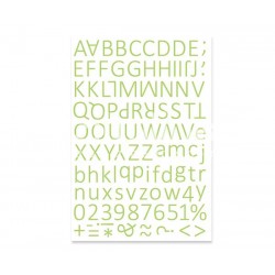 Alphabet autocollant - Monochrome Vert anis