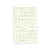 Alphabet autocollant - Monochrome Vert anis