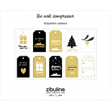 Etiquettes cadeaux - Noël somptueux - Zibuline